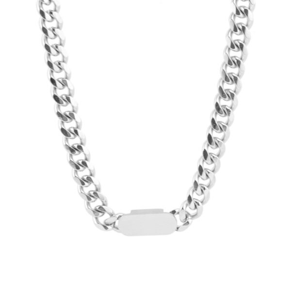 Men’s Stainless Steel Cuban Link Chain Necklace – Bold & Minimalist Design ⛓️✨