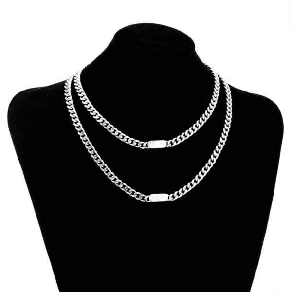 Men’s Stainless Steel Cuban Link Chain Necklace – Bold & Minimalist Design ⛓️✨ - Image 2