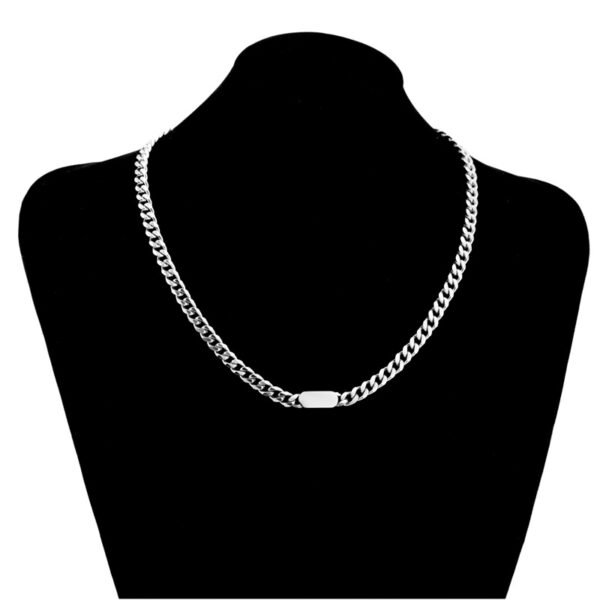 Men’s Stainless Steel Cuban Link Chain Necklace – Bold & Minimalist Design ⛓️✨ - Image 3