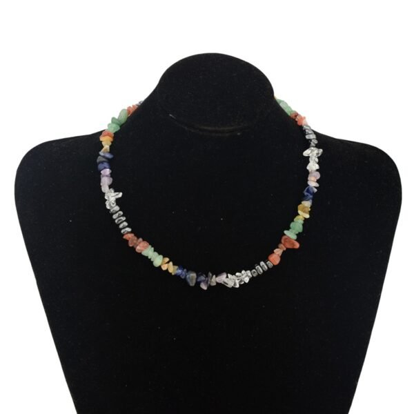 Natural Multicolor Gemstone Chip Necklace – Chakra Healing Crystals 🌈✨ - Image 2