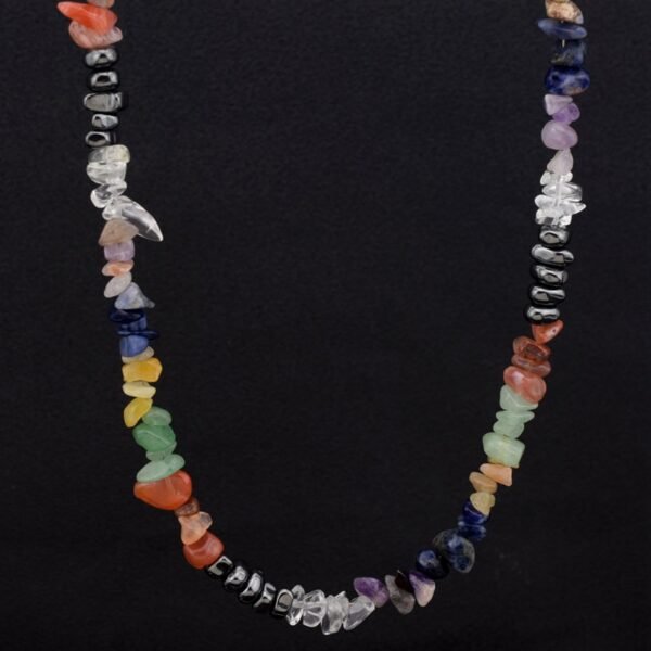 Natural Multicolor Gemstone Chip Necklace – Chakra Healing Crystals 🌈✨ - Image 5