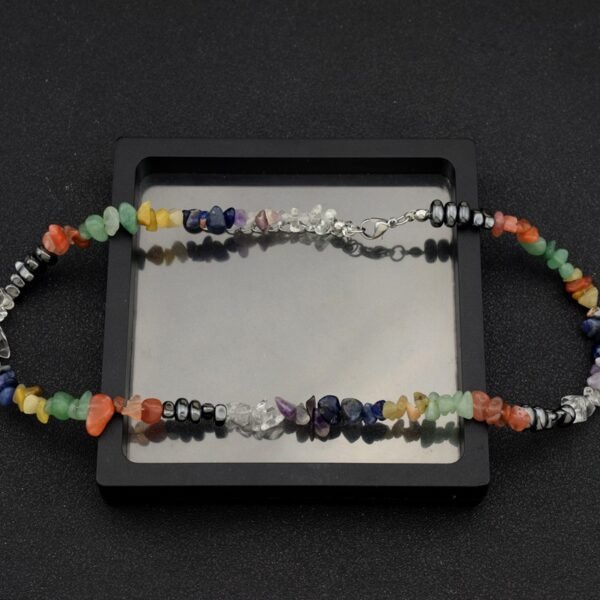 Natural Multicolor Gemstone Chip Necklace – Chakra Healing Crystals 🌈✨ - Image 7