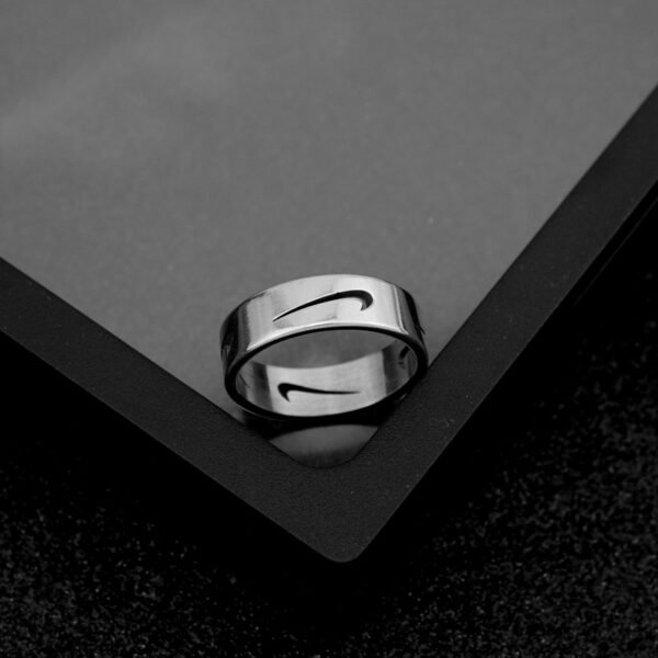 Men’s Stainless Steel Sports-Inspired Band – Engraved Minimalist Ring ⛓️💍 - Image 5