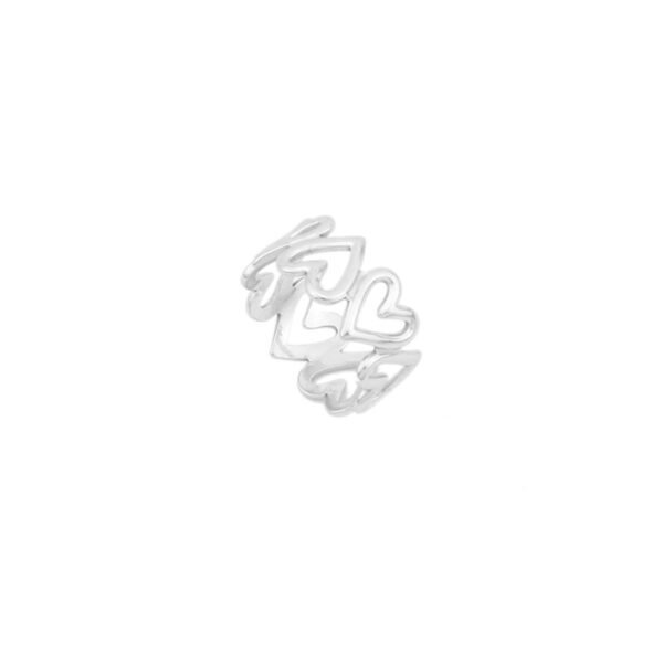 Open Heart Cutout Adjustable Ring – Minimalist Love Band 💖💍