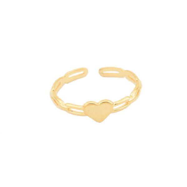 Minimalist Heart Adjustable Ring – Dainty Open Band for Women 💖✨ - Image 2